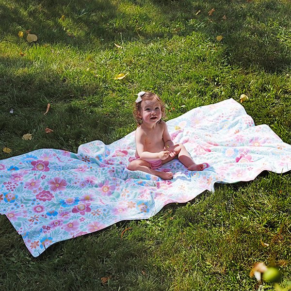 Drap de bain fleuri Floria - Image 3