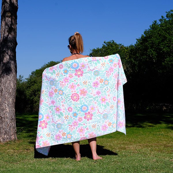 Drap de bain fleuri Floria - Image 5
