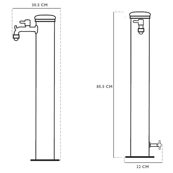 Fontaine de jardin inox Fontana Tubo Inox - Image 9