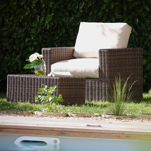 Table basse résine tressée Bergamo - Image 3